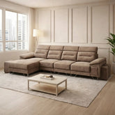 Pryn Fabric Adjustable Headrest L-Shaped Sofa (Pet Friendly & Easy Clean) - Esteller