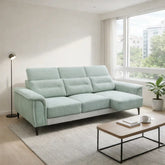 Pebblis Fabric Adjustable Headrest Slider Sofa (Pet Friendly & Easy Clean) - Esteller