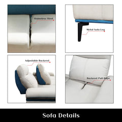 Orrian Fabric Adjustable Backrest Corner Sofa (Pet Friendly & Easy Clean) - Esteller