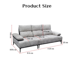 Orrian Fabric Adjustable Backrest Sofa (Pet Friendly & Easy Clean) - Esteller