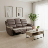 Rystel Genuine Leather Recliner Sofa - Esteller