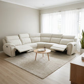 Enricus Fabric Adjustable Headrest Recliner Corner Sofa (Pet Friendly & Easy Clean) - Esteller