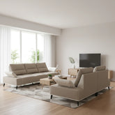 Norric Fabric Adjustable Backrest & Armrest Sofa (Pet Friendly & Easy Clean) - Esteller