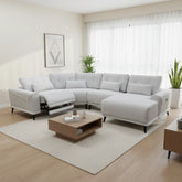 Nestor Fabric Adjustable Headrest Recliner Corner Sofa (Pet Friendly & Easy Clean) - Esteller