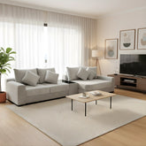 Yarven Fabric Adjustable Backrest L-Shaped Sofa (Sectional) (Pet Friendly & Easy Clean) - Esteller