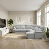 Yanor Fabric L-Shaped Corner Sofa (Sectional) (Pet Friendly & Easy Clean) - Esteller