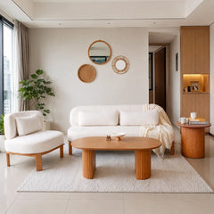 Heston Fabric Wooden Sofa