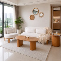 Heston Fabric Wooden Sofa