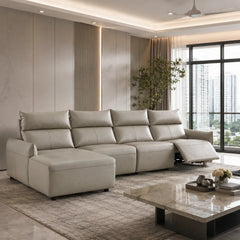 Sylvanair Genuine Leather Recliner Sectional Sofa MB