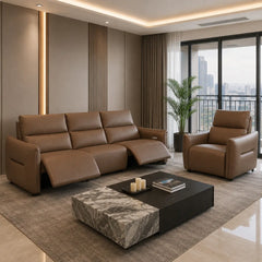 Doreva Genuine Leather Recliner Sofa MB