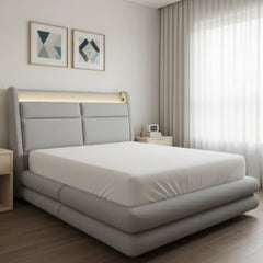 Virtue Fabric Headboard Storage Bed Frame (Pet Friendly & Easy Clean) - Esteller