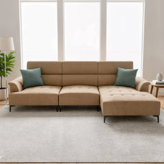 Armon Fabric Adjustable Backrest L-Shaped Sofa (Pet Friendly & Easy Clean) - Esteller