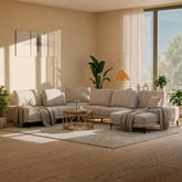 Gavon Fabric Adjustable Backrest L-Shaped Corner Sofa (Pet Friendly & Easy Clean) - Esteller