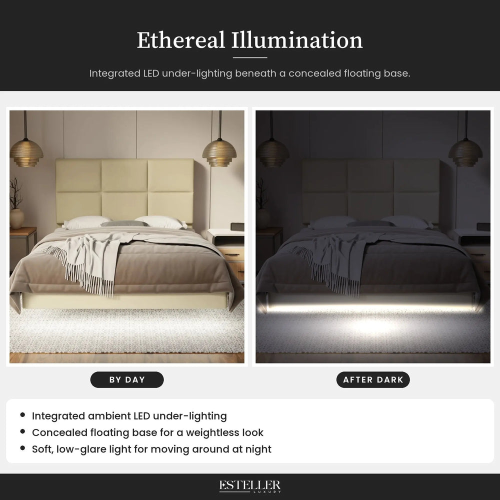 LED under-lighting by day and after dark