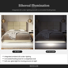 LED under-lighting by day and after dark