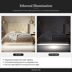 LED under-lighting by day and after dark