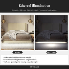 LED under-lighting by day and after dark