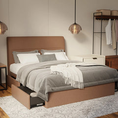 Lysara Fabric Drawer Bed Frame (Water Repellent & Pet friendly) by Somnuz KH