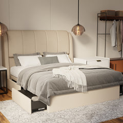 Brinley Fabric Drawer Bed Frame (Water Repellent & Pet friendly) by Somnuz KH