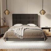 Elara Fabric Floating Bed Frame (Water Repellent, Pet Friendly & LED) SSE