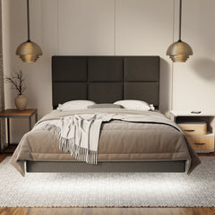 Caspian Fabric Floating Bed Frame (Water Repellent, Pet Friendly & LED) SSE