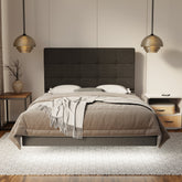 Theron Fabric Floating Bed Frame (Water Repellent, Pet Friendly & LED) SSE