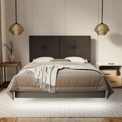 Rylan Fabric Floating Bed Frame (Water Repellent, Pet Friendly & LED) SSE