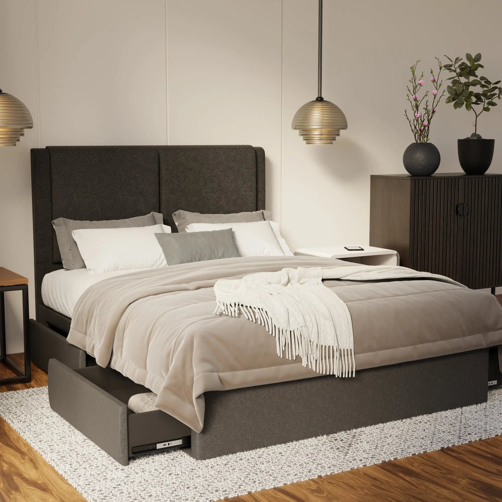 Vance Fabric Drawer Bed Frame (Water Repellent & Pet Friendly) SSE