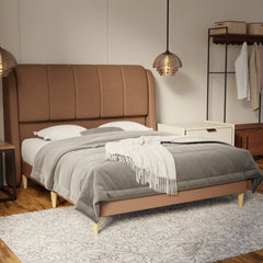 Brinley Fabric Bed Frame (Water Repellent & Pet friendly) by Somnuz KH