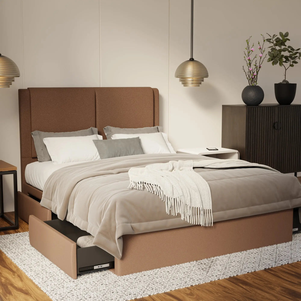 Vance Fabric Drawer Bed Frame (Water Repellent & Pet Friendly) SSE