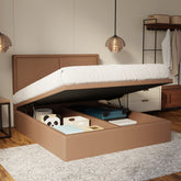 Bravelle Fabric Storage Bed Frame (Water Repellent & Pet Friendly) by Somnuz