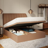 Kuro Fabric Storage Bed Frame (Water Repellent & Pet Friendly) by Somnuz
