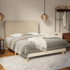 Vintaro Fabric Bed Frame (Water Repellent & Pet friendly) by Somnuz KH