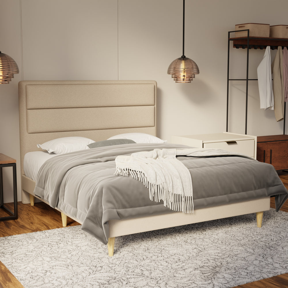 Zorvain Fabric Bed Frame (Water Repellent & Pet friendly) by Somnuz KH
