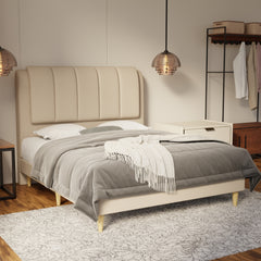 Asteron Fabric Bed Frame (Water Repellent & Pet friendly) by Somnuz KH
