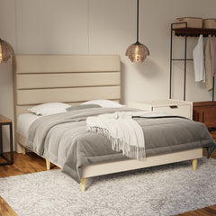Corlune Fabric Bed Frame (Water Repellent & Pet friendly) by Somnuz KH
