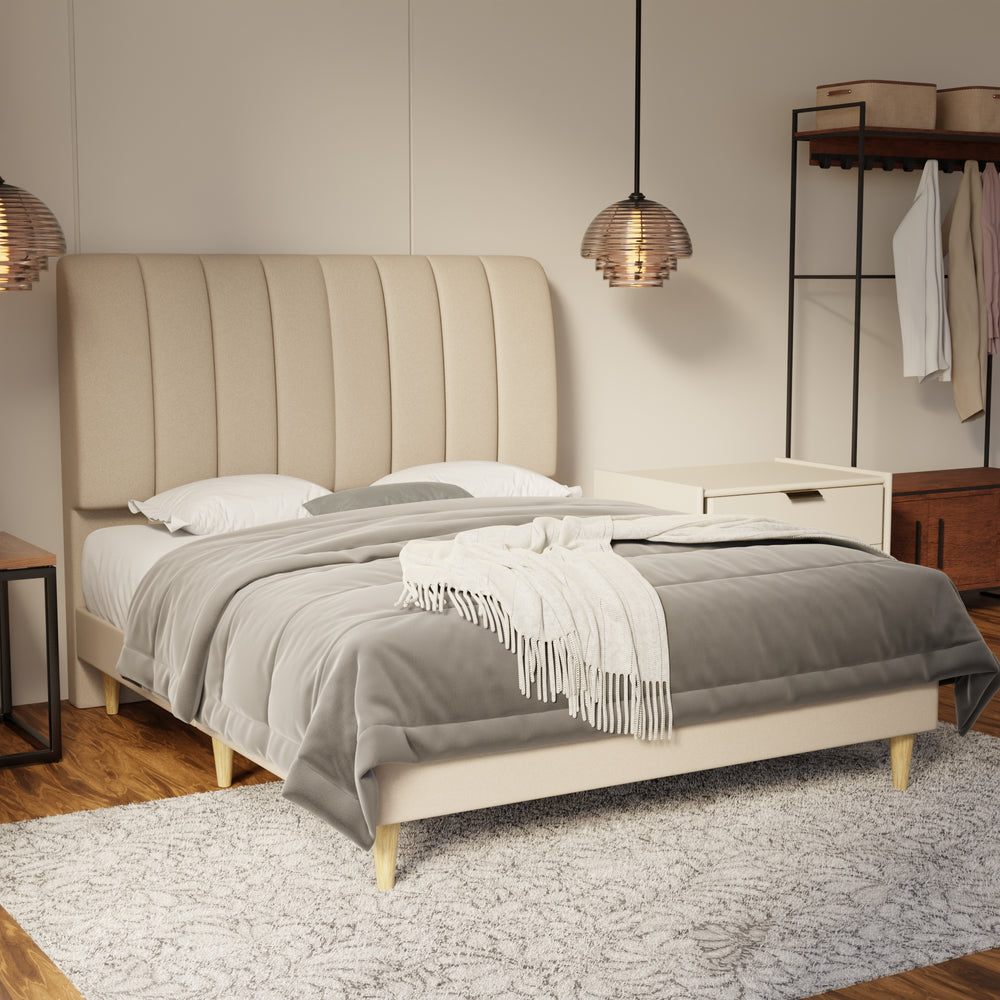 Trevino Fabric Bed Frame (Water Repellent & Pet friendly) by Somnuz KH
