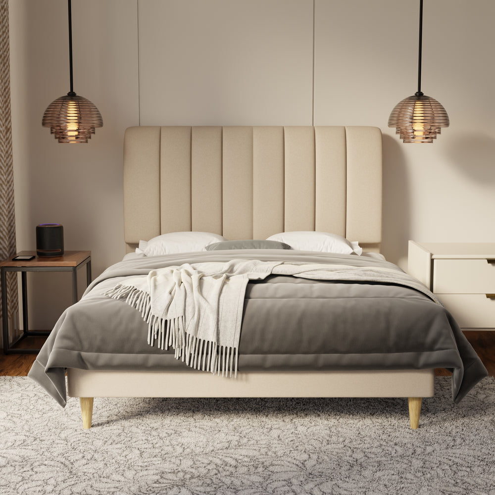 Trevino Fabric Bed Frame (Water Repellent & Pet friendly) by Somnuz KH