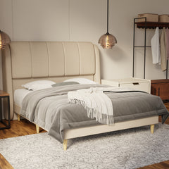Brinley Fabric Bed Frame (Water Repellent & Pet friendly) by Somnuz KH