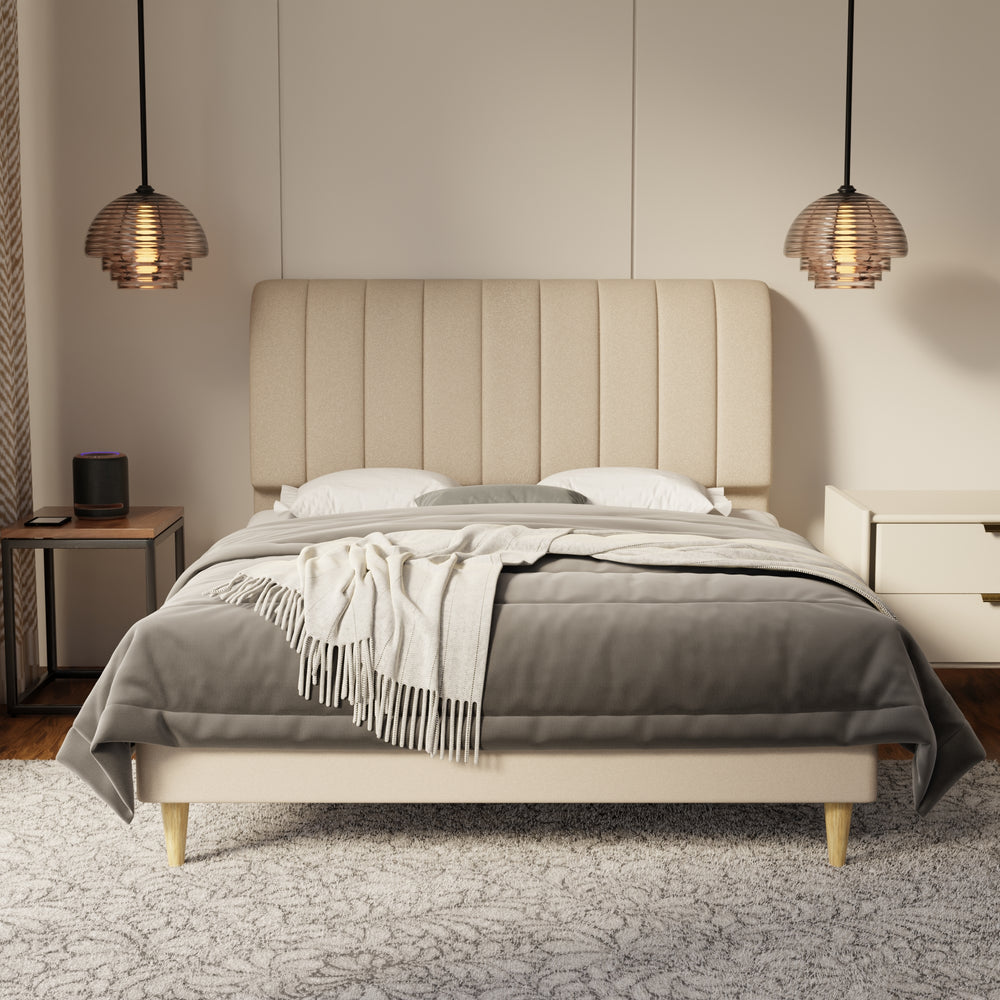 Kuro Fabric Bed Frame (Water Repellent & Pet friendly) by Somnuz KH