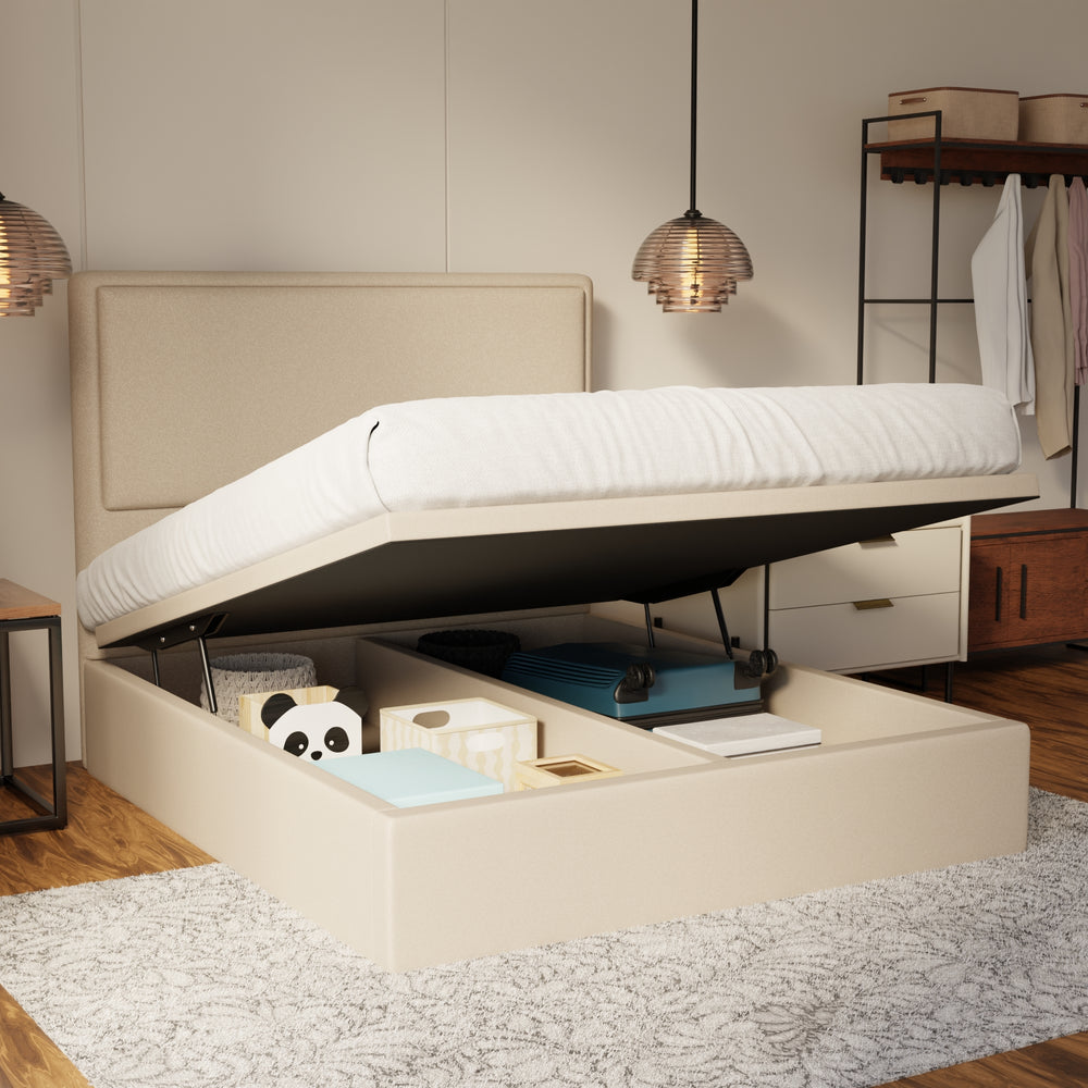 Shiro Fabric Storage Bed Frame (Water Repellent & Pet Friendly) by Somnuz KH