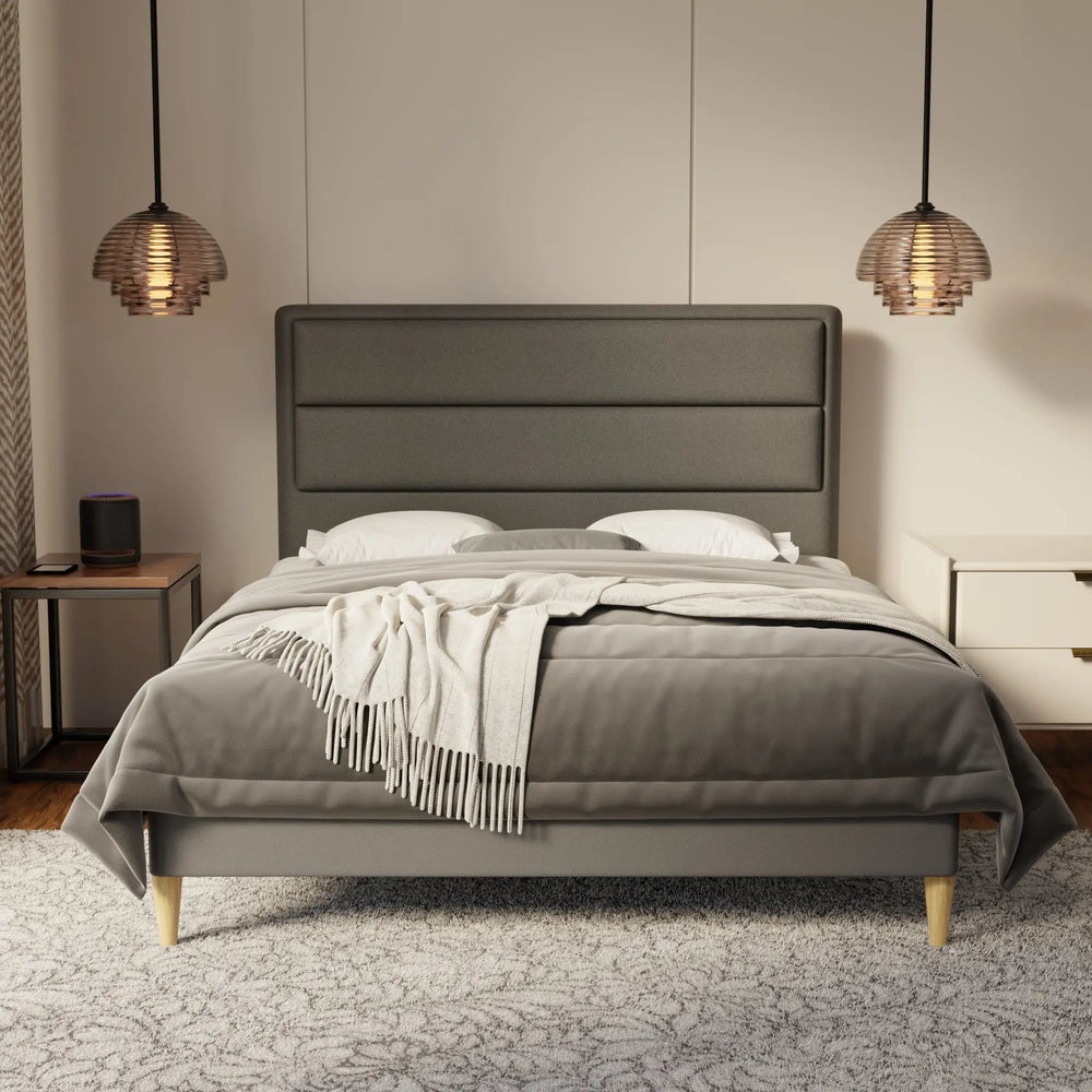 Zorvain Fabric Bed Frame (Water Repellent & Pet friendly) by Somnuz KH