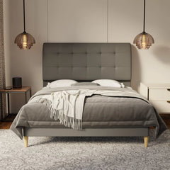 Haldor Fabric Bed Frame (Water Repellent & Pet friendly) by Somnuz KH
