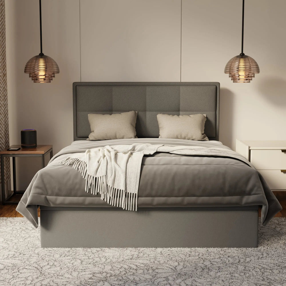 Solvane Fabric Storage Bed Frame (Water Repellent & Pet Friendly) by Somnuz KH
