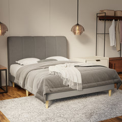 Caldrin Fabric Bed Frame (Water Repellent & Pet friendly) by Somnuz KH