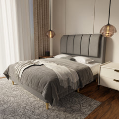 Asteron Fabric Bed Frame (Water Repellent & Pet friendly) by Somnuz KH