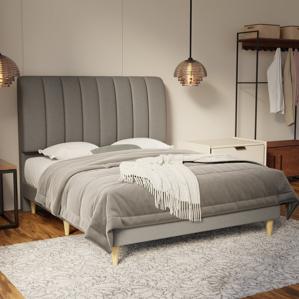 Trevino Fabric Bed Frame (Water Repellent & Pet friendly) by Somnuz KH