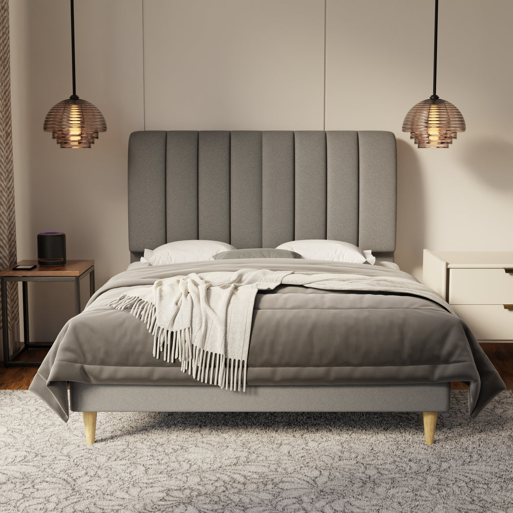 Trevino Fabric Bed Frame (Water Repellent & Pet friendly) by Somnuz KH