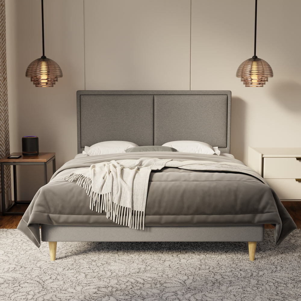 Bravelle Fabric Bed Frame (Water Repellent & Pet friendly) by Somnuz KH