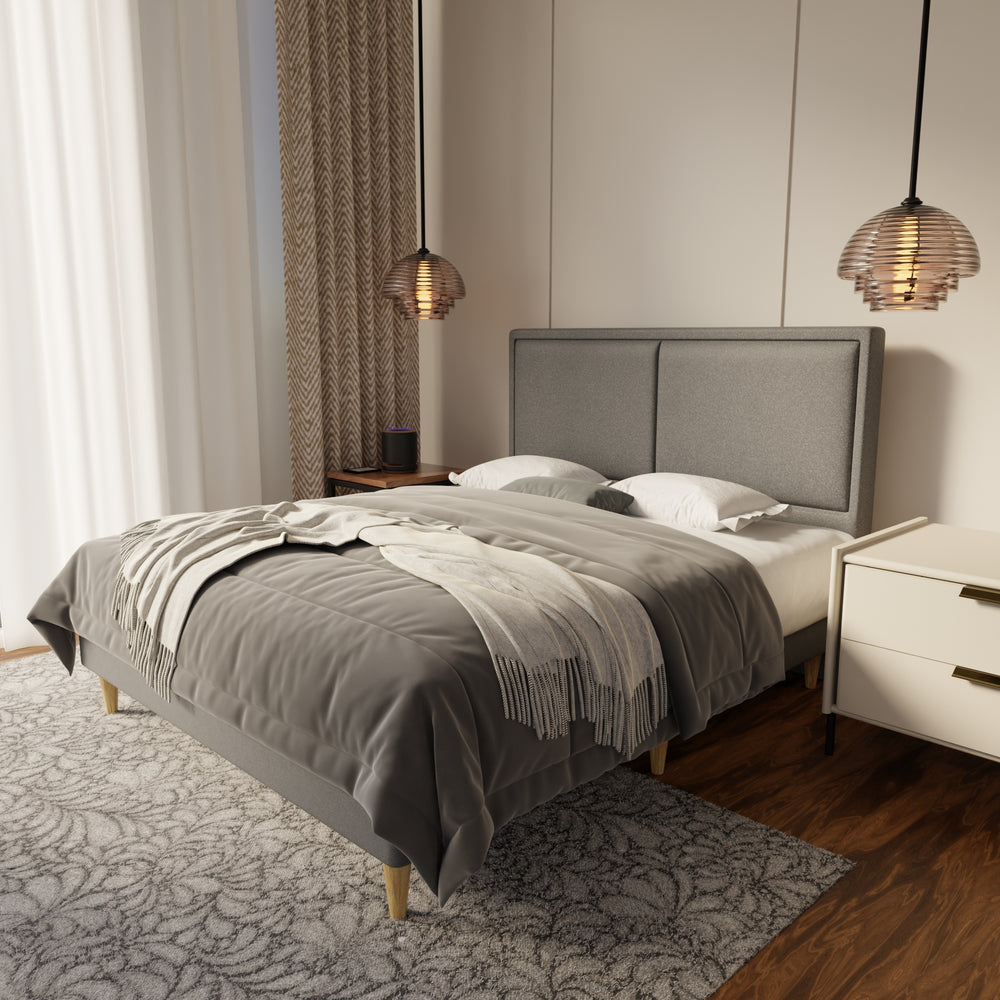 Bravelle Fabric Bed Frame (Water Repellent & Pet friendly) by Somnuz KH